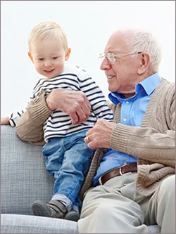 Grandfather and child